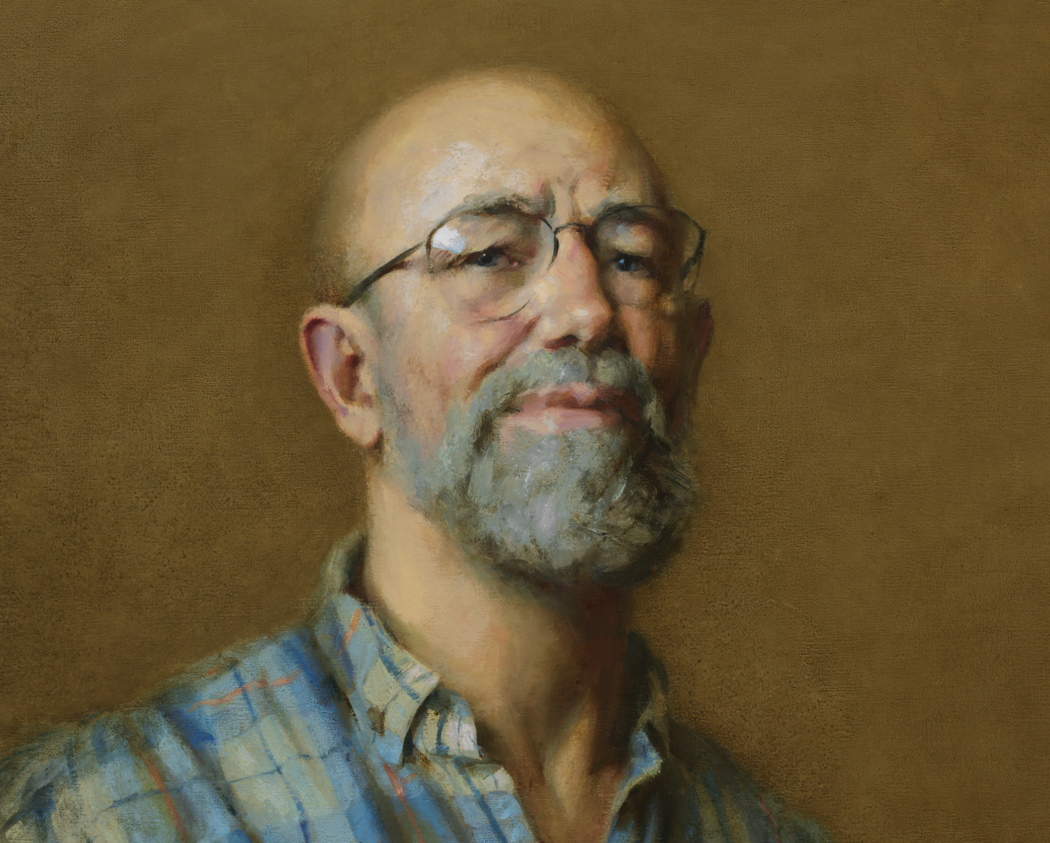 A painted portrait by Jeffrey T. Larson