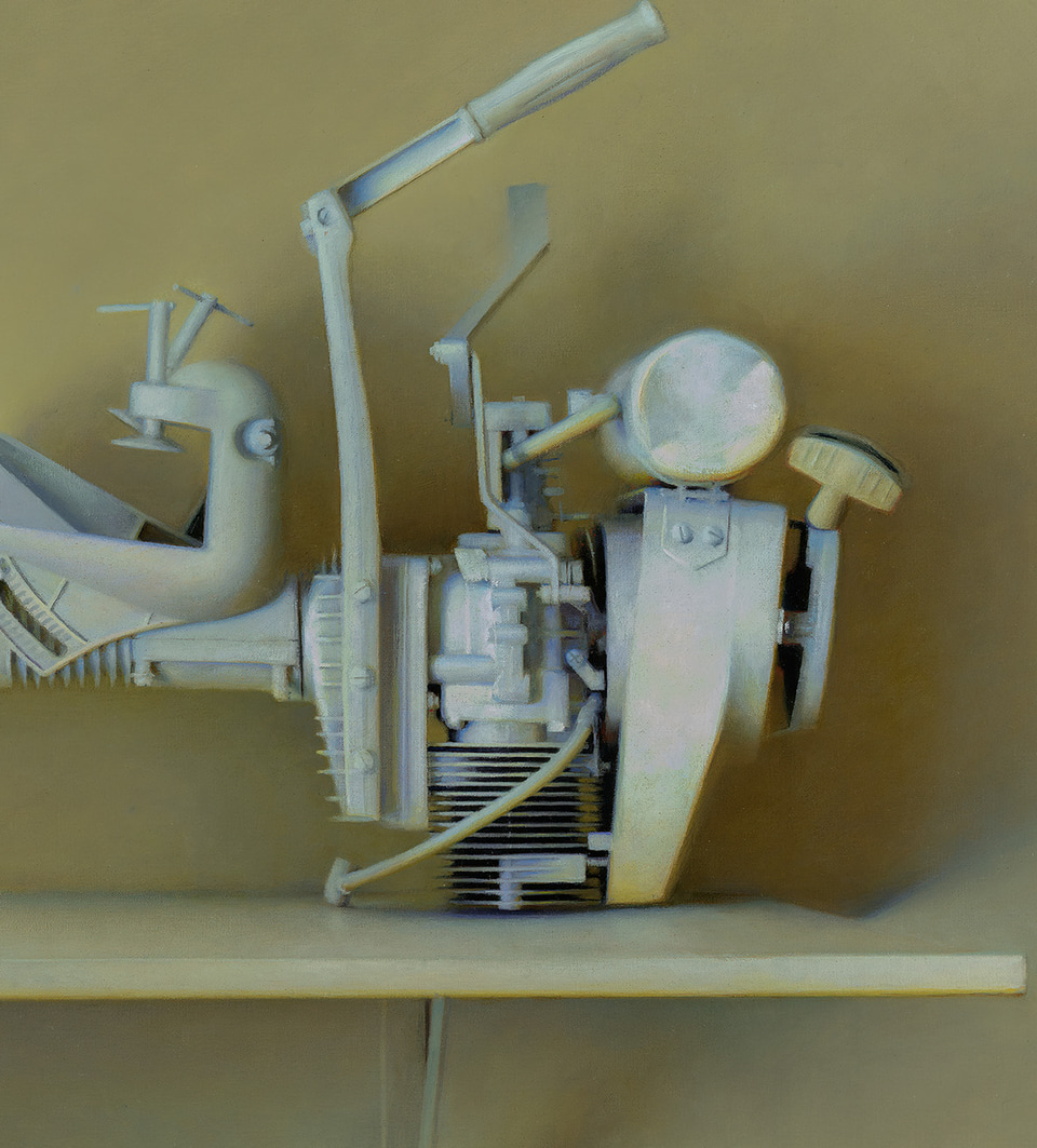 Detail of White Outboard