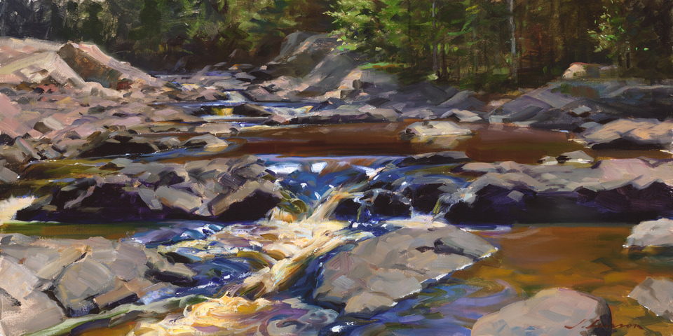 River Rapids, a painting by Jeffrey T. Larson