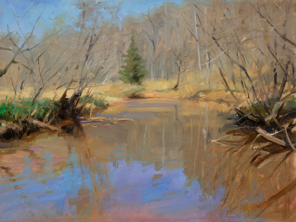 Blue River, a painting by Jeffrey T. Larson