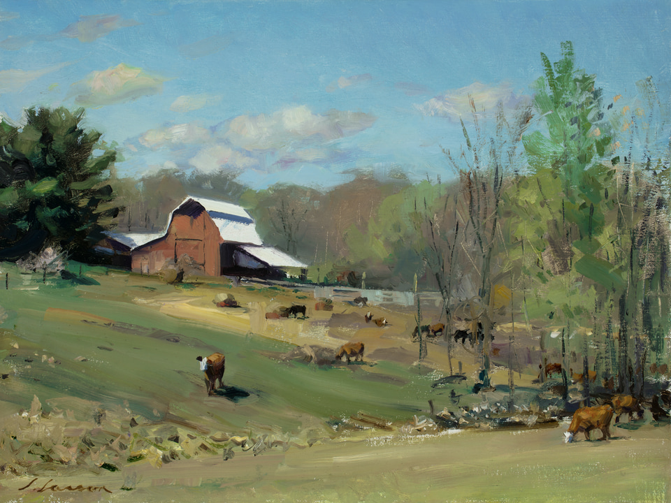 Farmstead, a painting by Jeffrey T. Larson