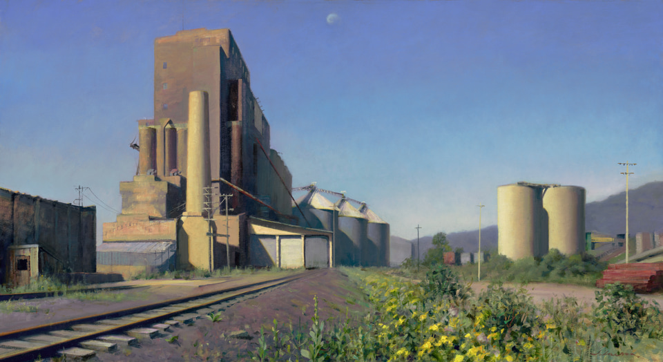 Pier A, a painting by Jeffrey T. Larson