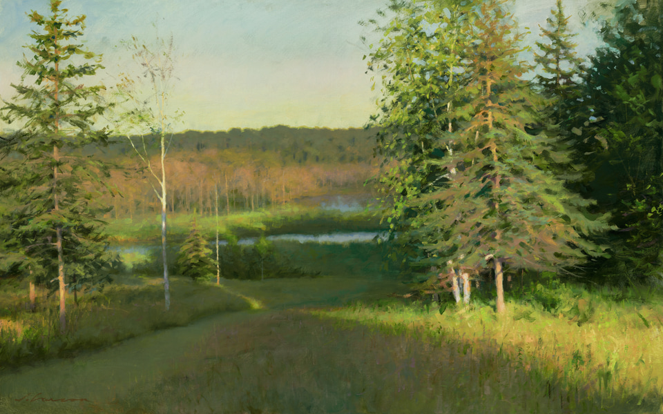 View Off the Deck, a painting by Jeffrey T. Larson