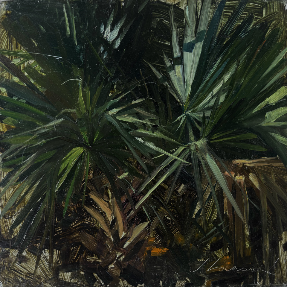 Palms, a painting by Jeffrey T. Larson