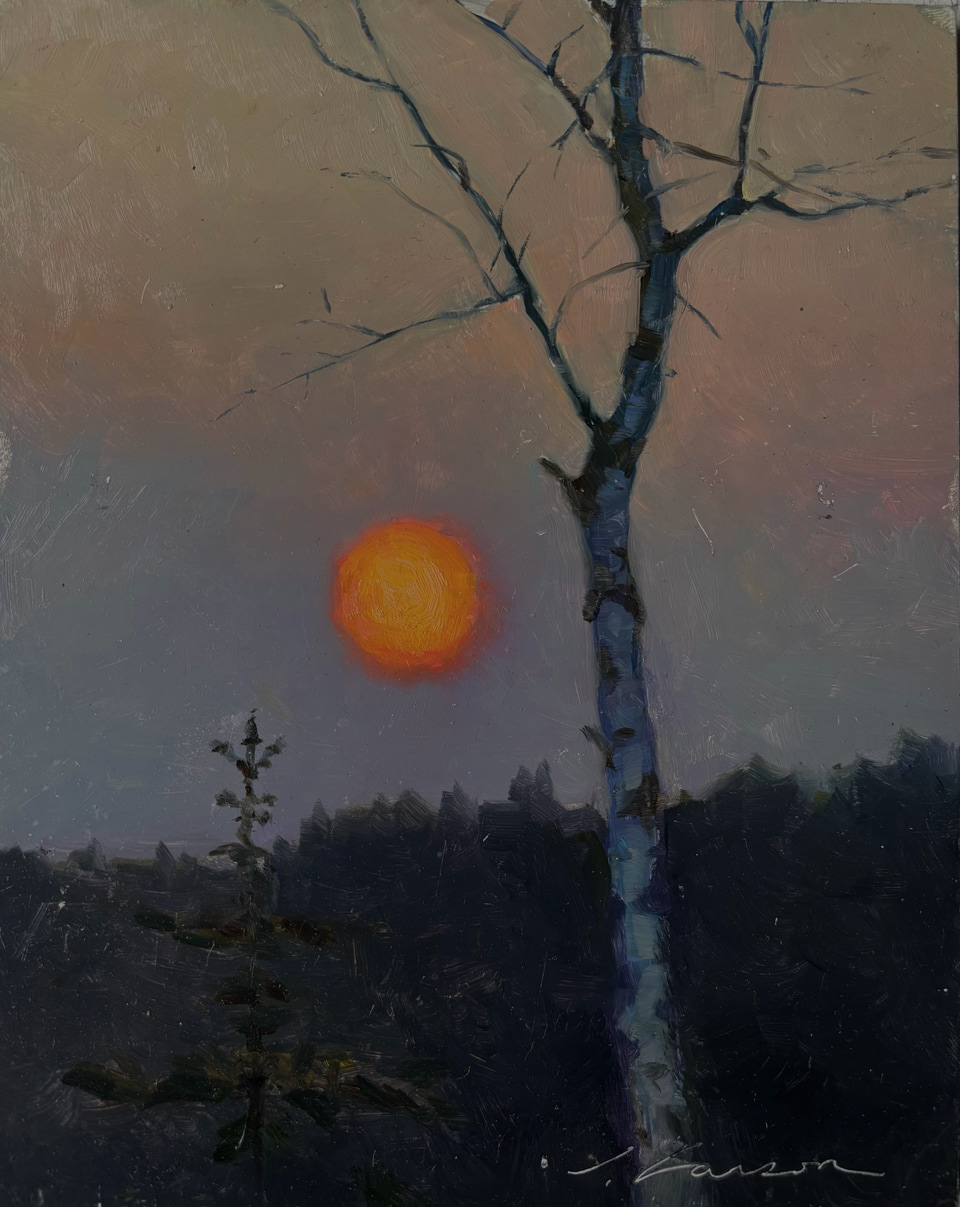 Smokey Sunset, a painting by Jeffrey T. Larson