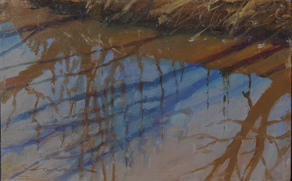 Winter Shadows, a painting by Jeffrey T. Larson